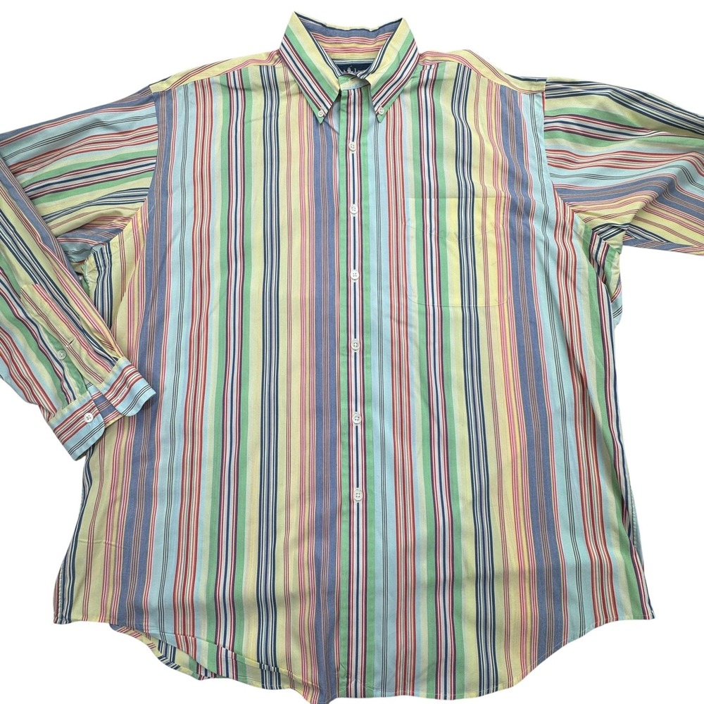 Ralph Lauren Shirt Mens Large Blake Button Down Long Sleeve Striped Dress Shirt